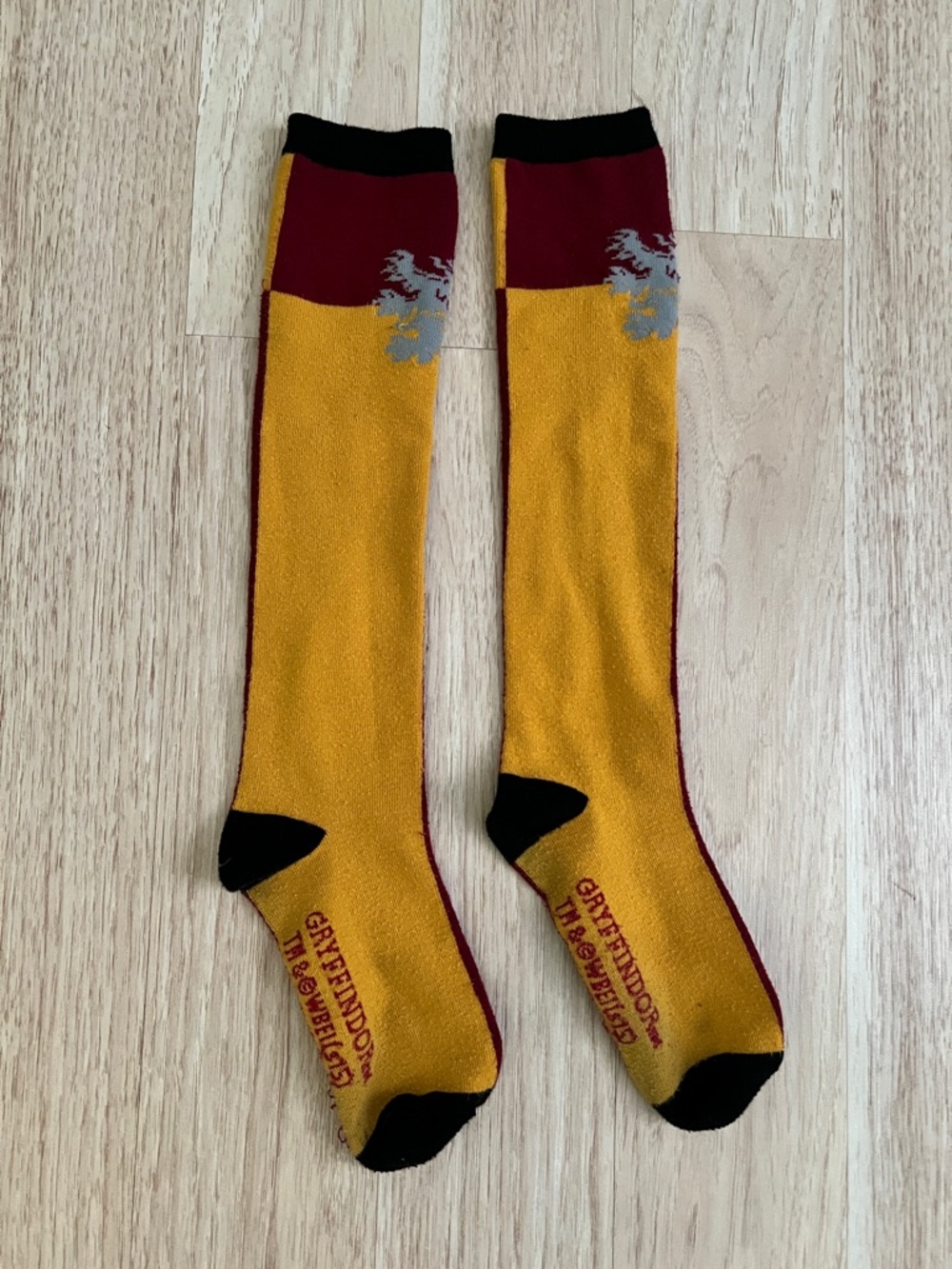 Gryffindor-Inspired Knee High Socks in Gold & Maroon